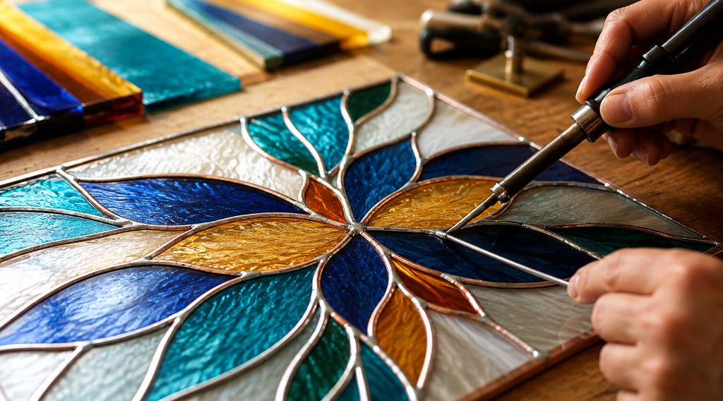 Stained glass — copper foiling and soldering